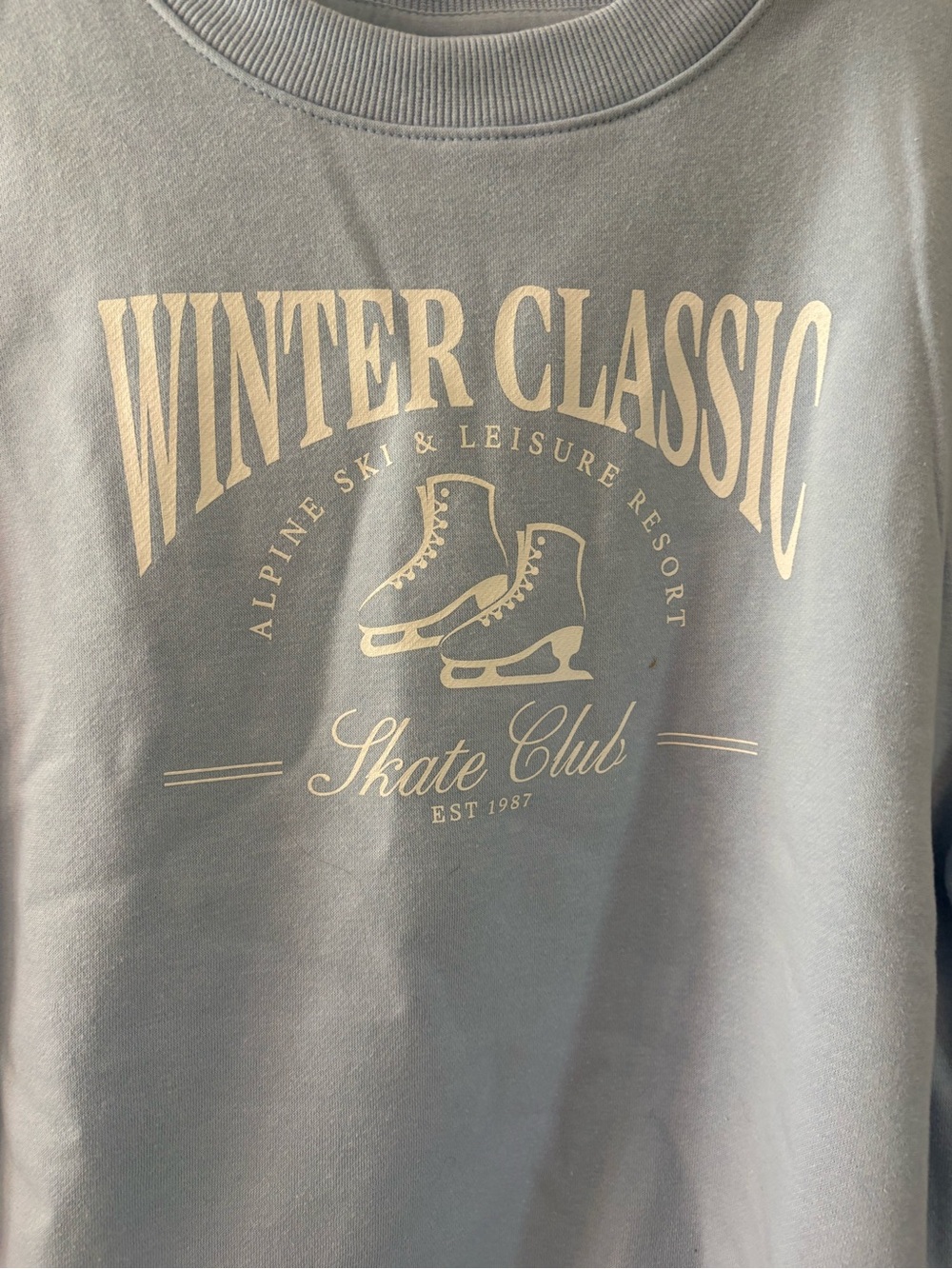 Winter Classic Skate Club Graphic Sweatshirt - Light Blue